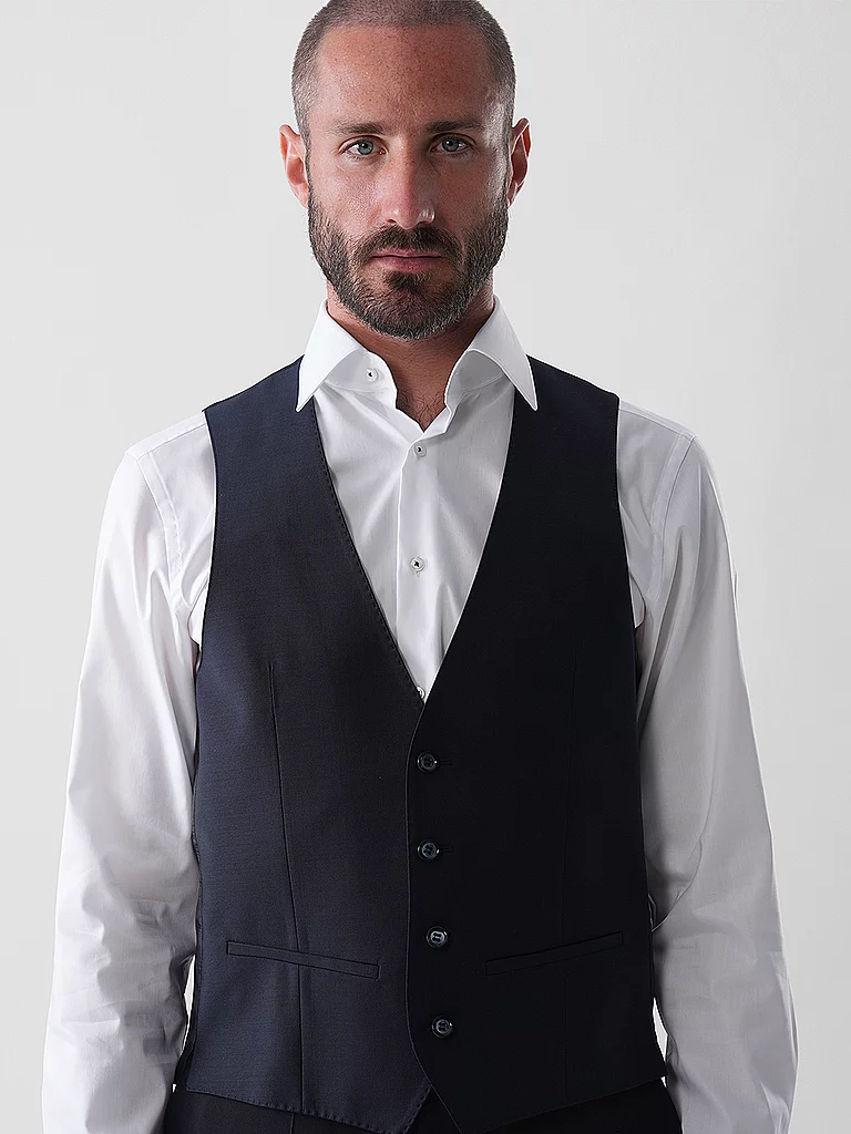 ROY ROBSON Anzugweste Slim Fit dunkelblau | 58